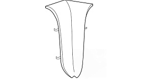 Угол внутренний Лексида 55мм, 162 Гранит бежевый